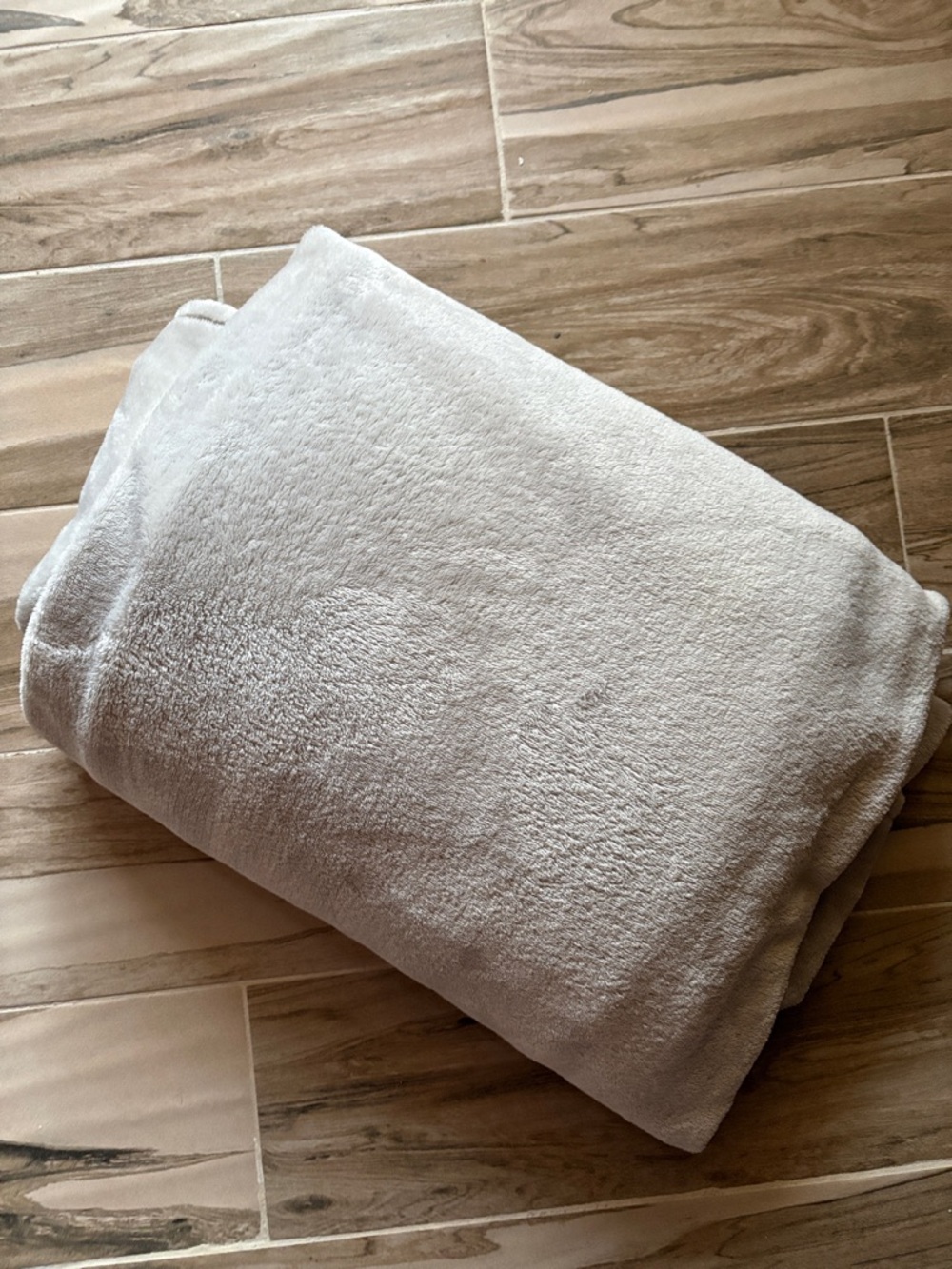 Room Essentials Plush Throw Blanket in Light Grey